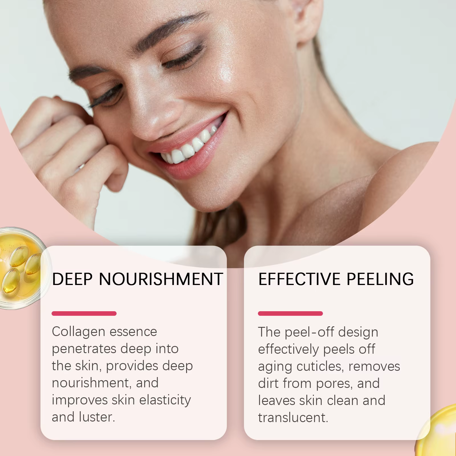 Masque facial décollable au collagène coréen