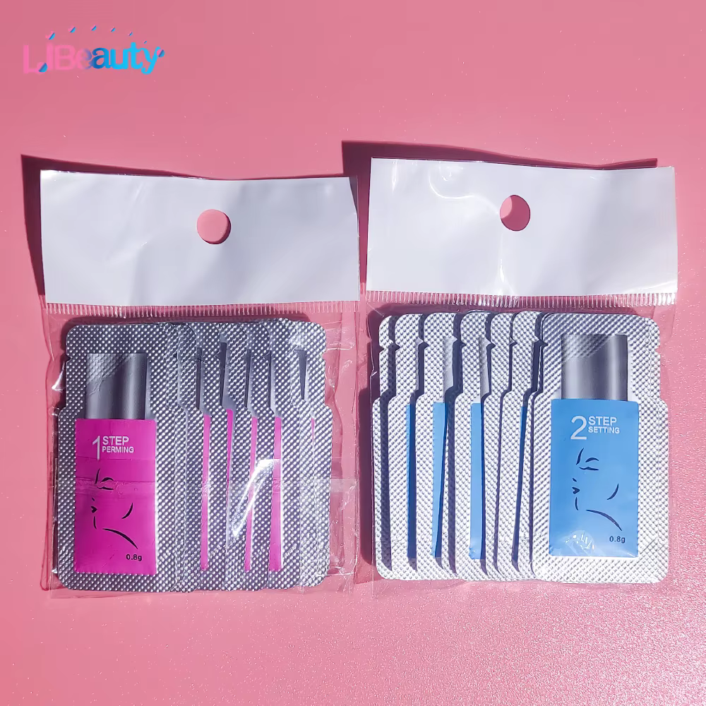 Libeauty 10/20/30 pièces 0.8 g/sac Sachet Kit de levage de cils Lotion de permanente de cils 5 à 6 Minutes de levage de cils sérum maquillage des yeux