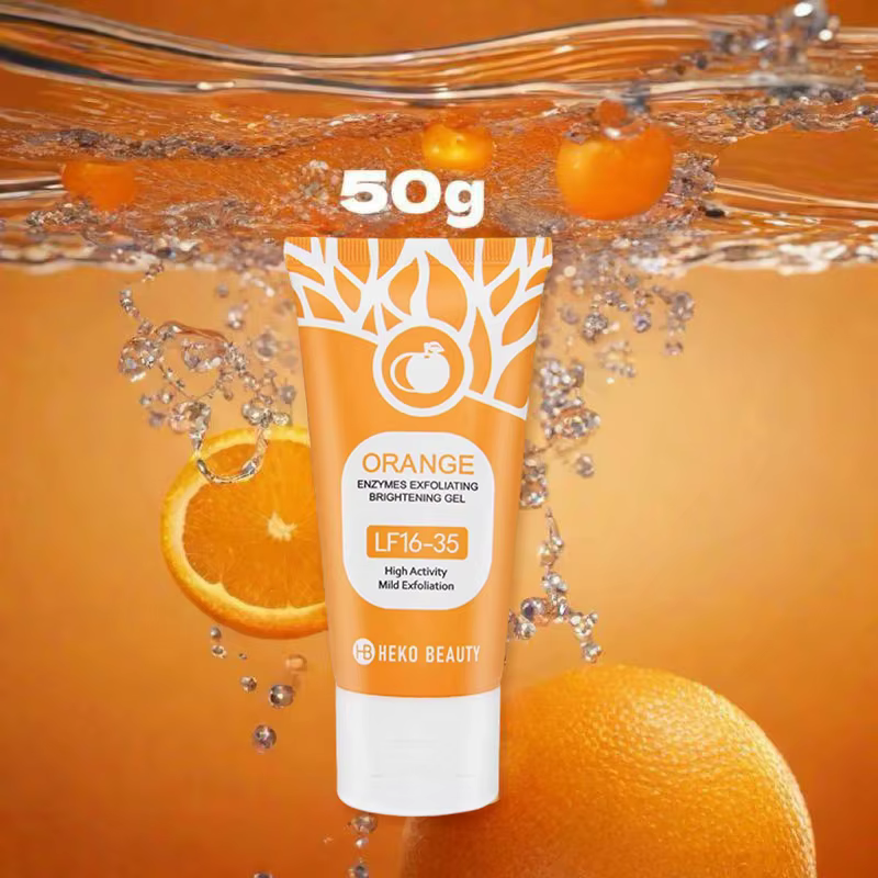 Gel exfoliant enzymes d'orange