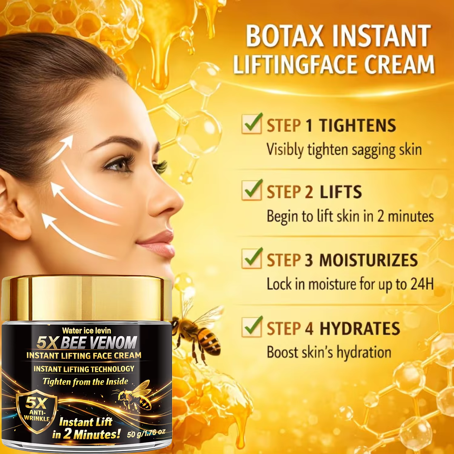 Crème pour le visage BOTAX 5X au venin d'abeille
