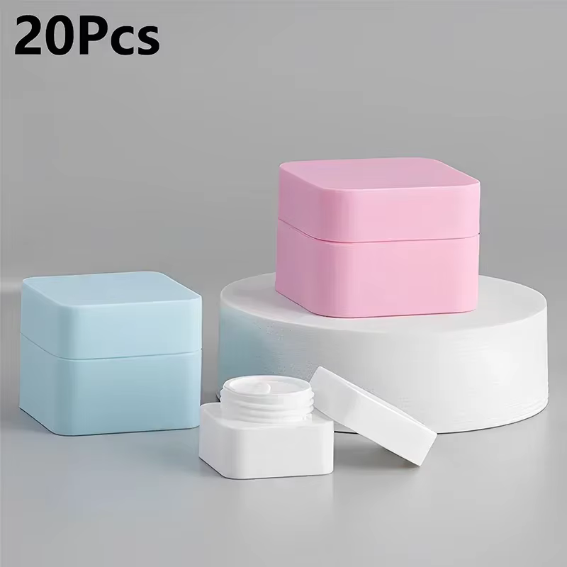 Pots à crème carrés conviviale rés en plastique