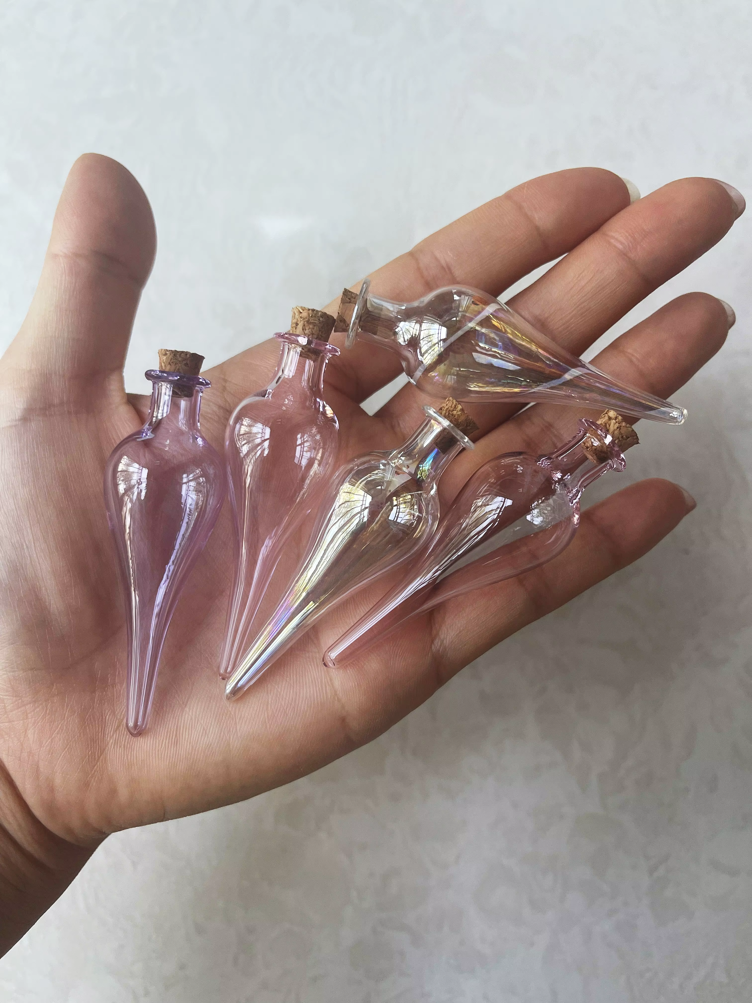10/20X pendentif de voiture Felix Felicis Potion liquide magique chance couleur changeante verre Potion bouteille verre souhaitant dérive bouteilles