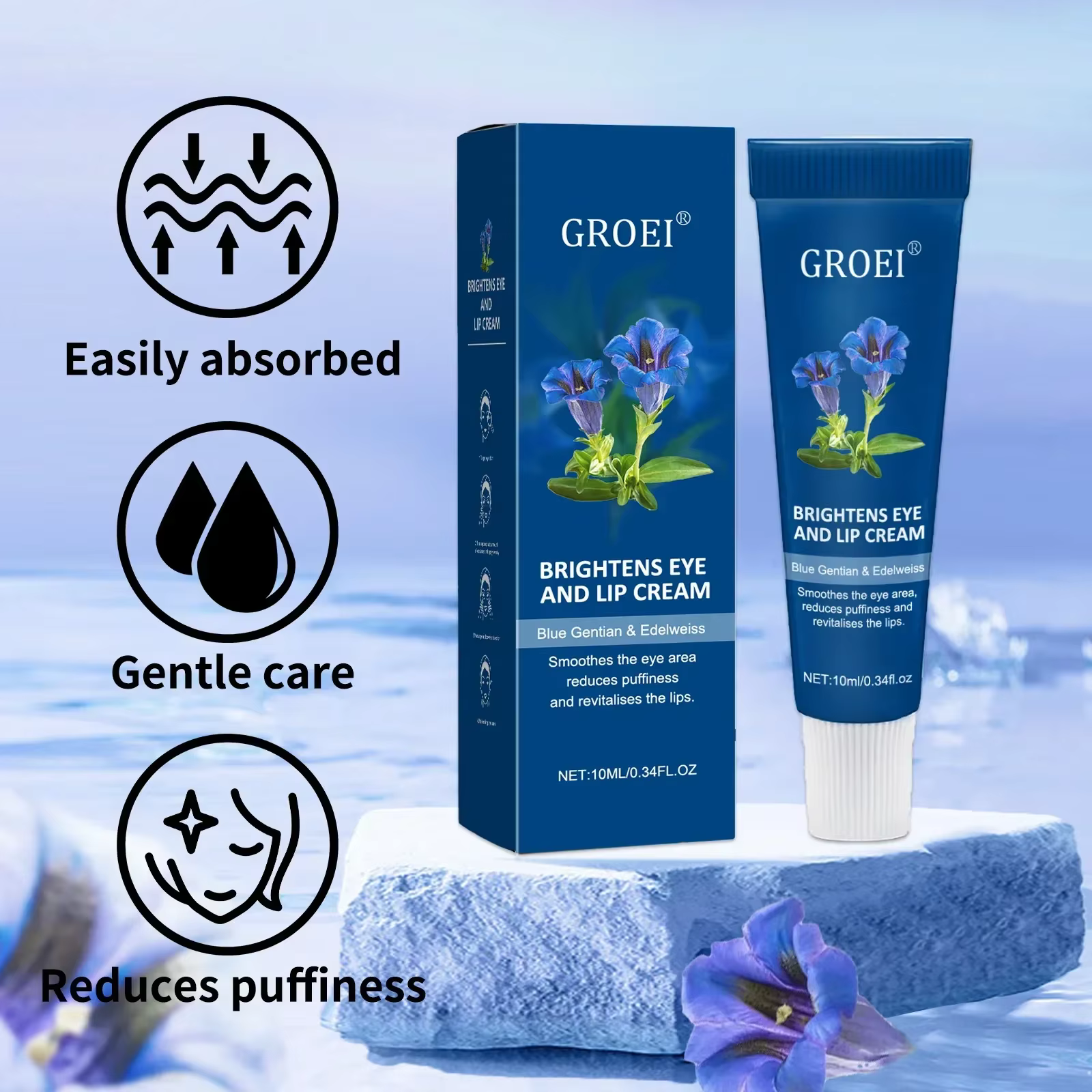 Crème Yeux et Lèvres à la Gentiane Bleue et à l'Edelweiss