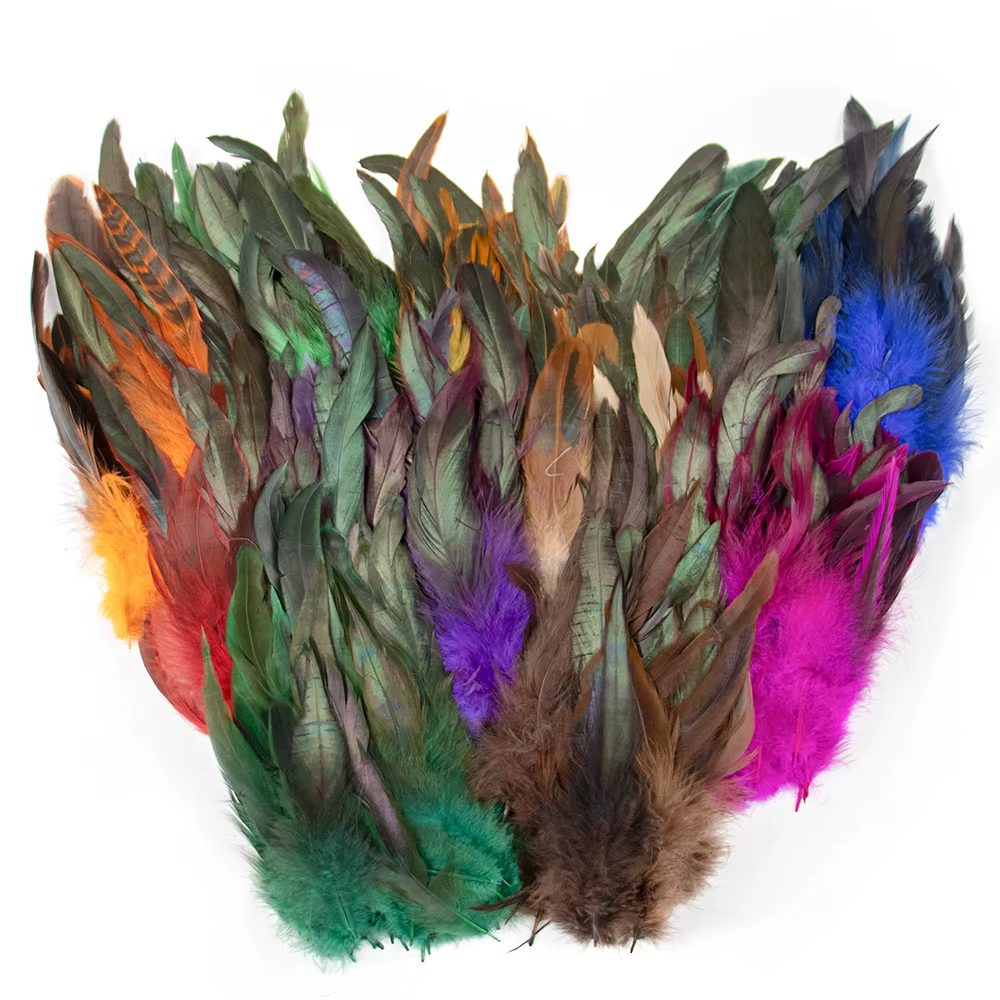 Plumes de poulet naturelles de qualité supérieure, 15-20cm, douces, moelleuses et vibrantes, pour bricolage, artisanat, Design de costumes, décoration de maison et décorations de fête