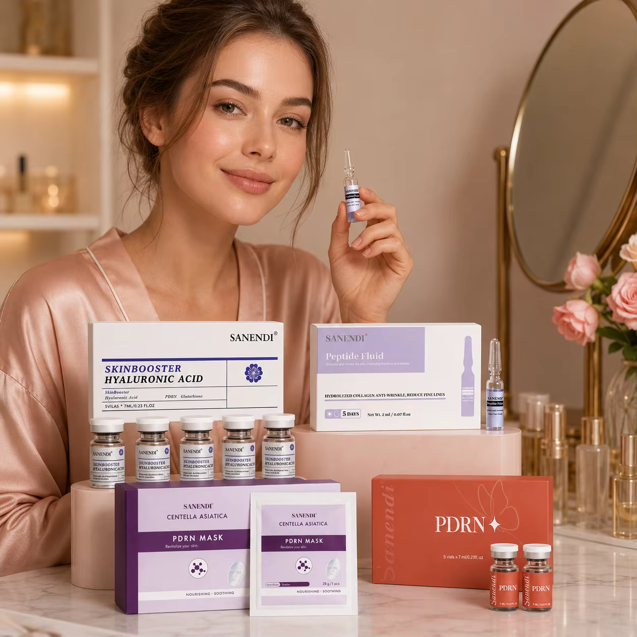 Sérum 4-en-1 PDRN Acide Hyaluronique de Saumon pour le Visage