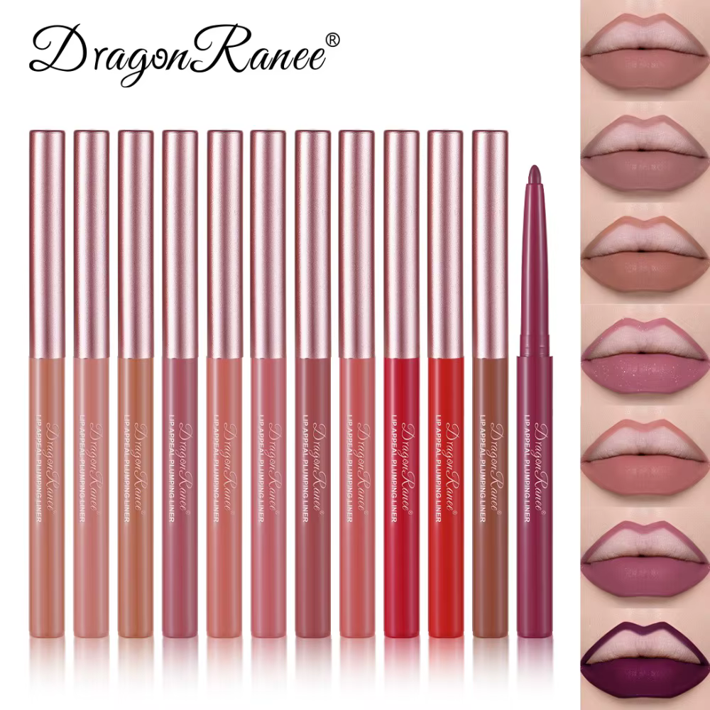 Crayon à lèvres mat mauve longue tenue, waterproof, non-collant, contour des lèvres velours, maquillage naturel lisse