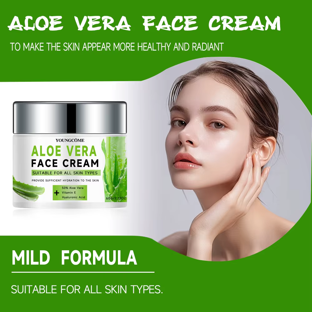 Aloe Vera hydratant visage Anti-rides vieillissement fouetté soin de la peau hydratant rétrécit les Pores plus lisses et plus d'apparence jeune