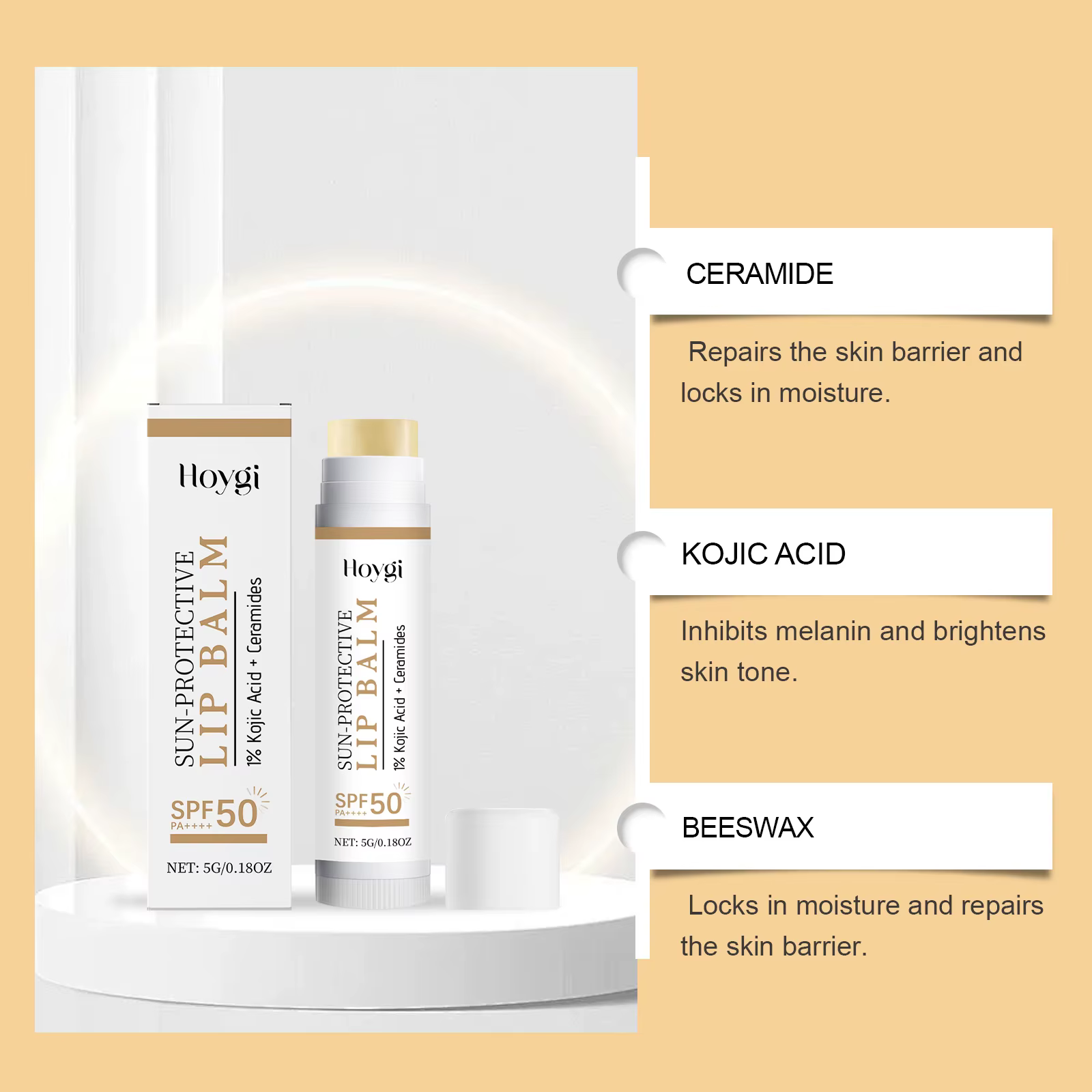 Baume à lèvres de protection solaire SPF50 +