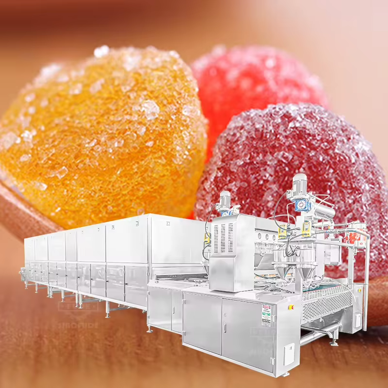 Ligne de production entièrement automatique de bonbons mous au caramel et à la menthe, de taffies et de toffee au lait, personnalisable à petite échelle