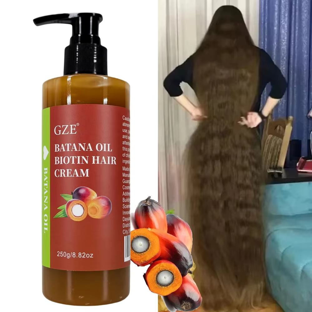 GZE Batana huile biotine crème capillaire cheveux forts Anti-rupture réparation pointes fourchues soyeux