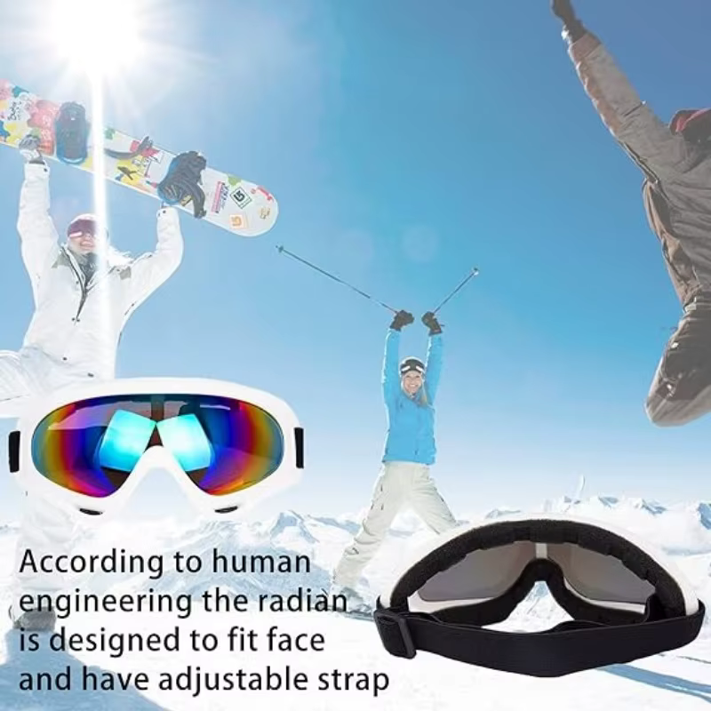 Lunettes de ski anti-buée pour hommes et femmes, lunettes de sport de plein air, lunettes de neige pour grand visage, masque de protection UV400, 506