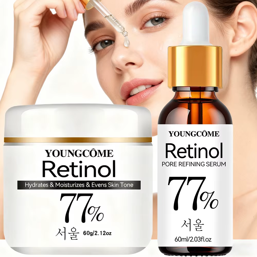 Ensemble de crème sérum pour le visage raffermissant au rétinol