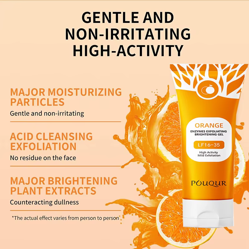 Gel exfoliant Orange crème hydratante visage gommage pour le corps Gel nettoyage en profondeur hydratant