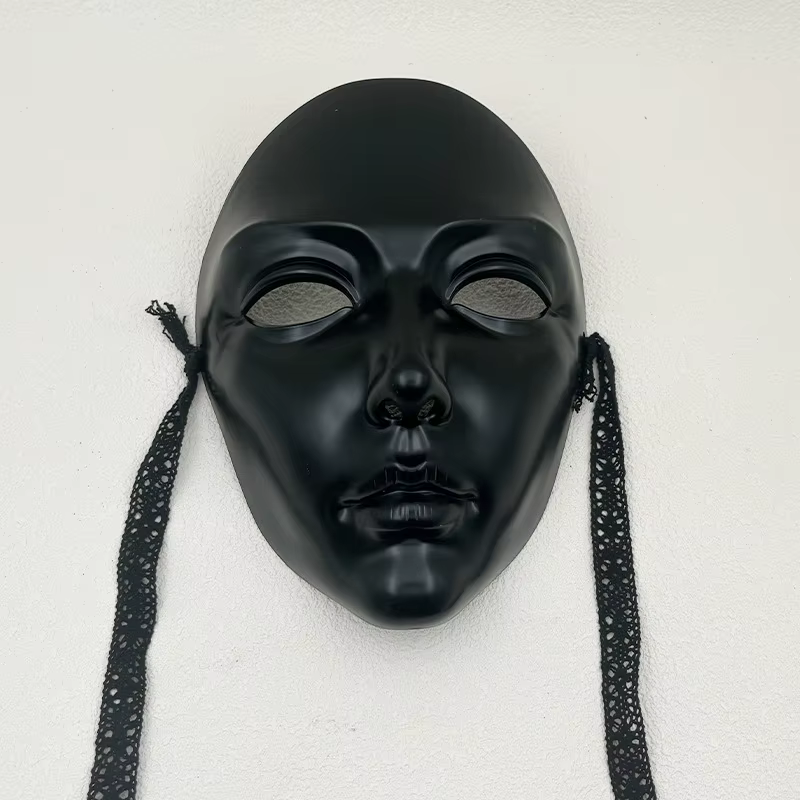 Masque peint demi-visage vintage avec cloche, décoration de fête et de spectacle MasTim ade