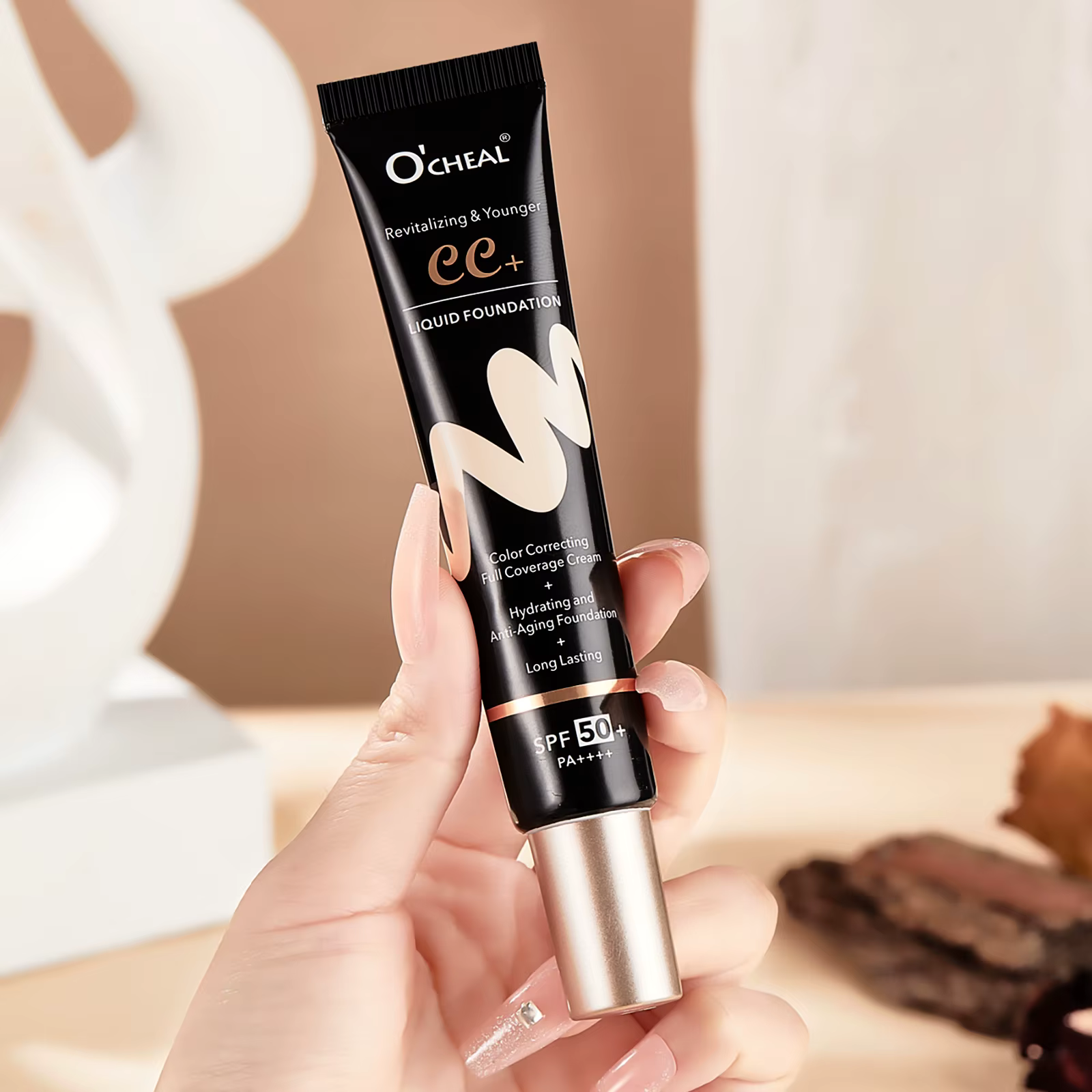 Ocheal 30g BB/CC crème solaire SPF 50/PA +++ fond de teint liquide pour le visage