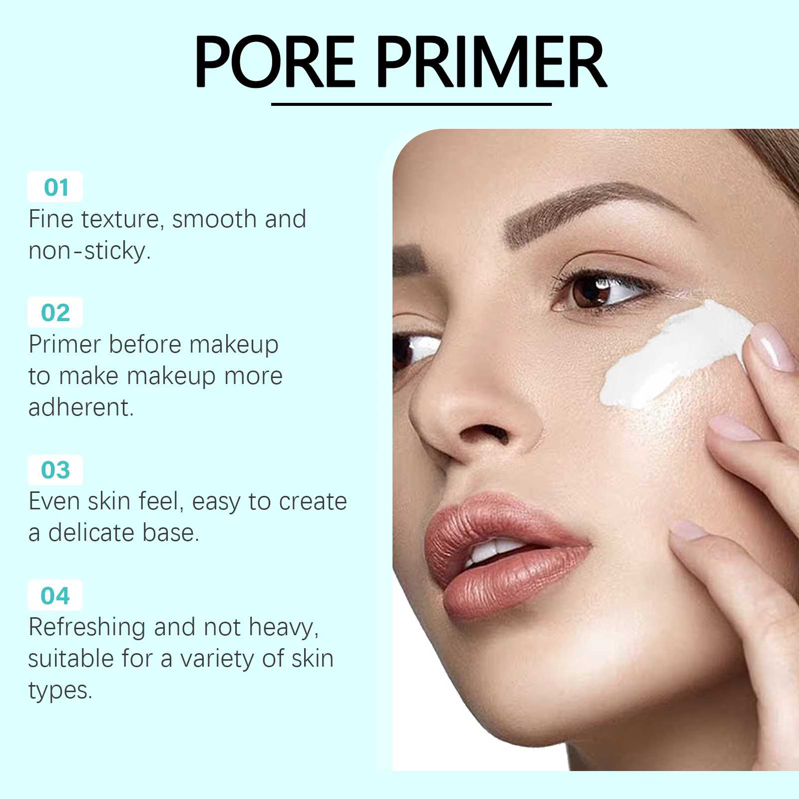 Apprêt de couverture des pores