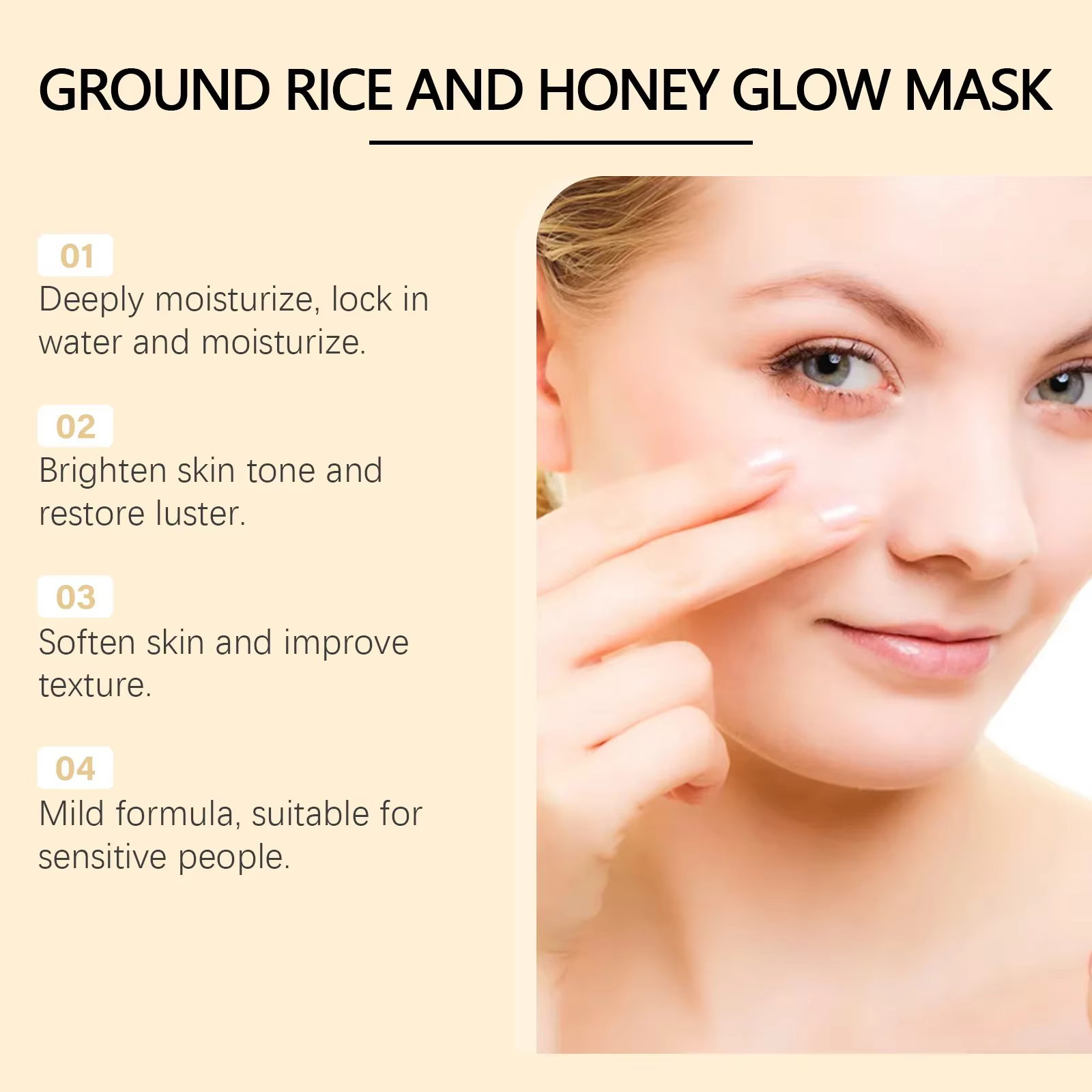 Masque facial au riz et au miel