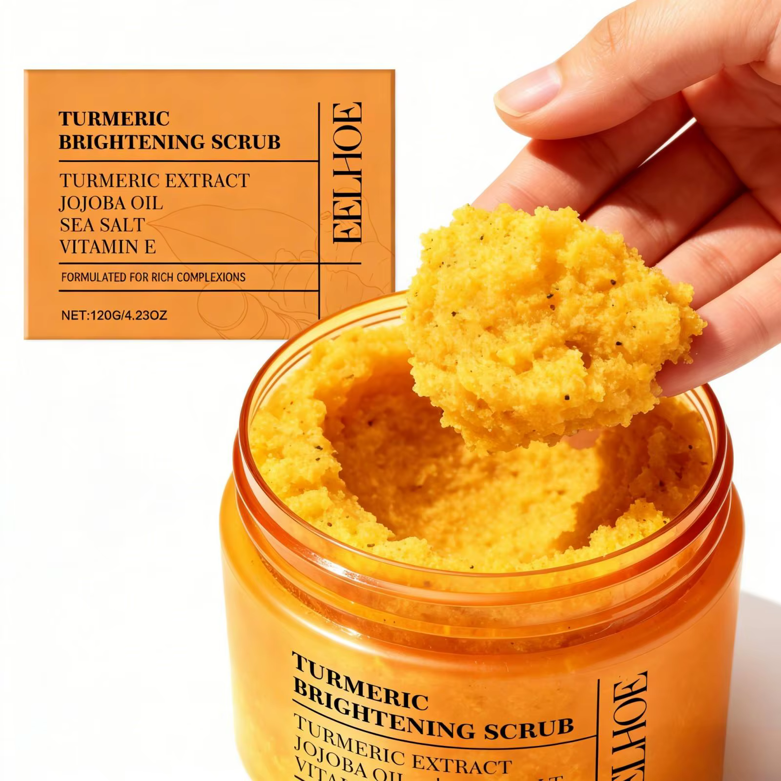 EELHOE Gommage au Curcuma Éclaircissant pour la Peau