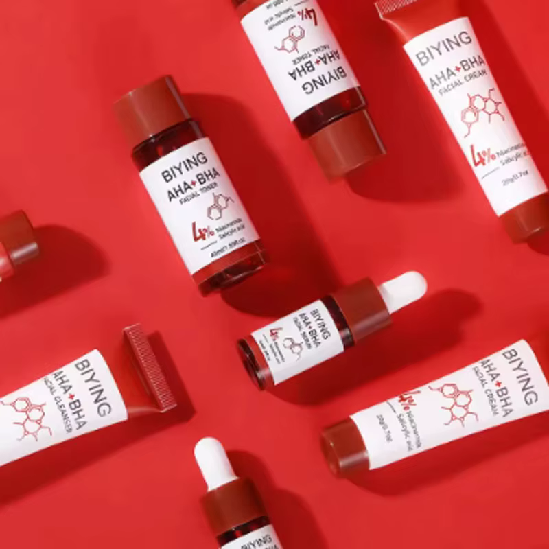 AHA + BHA série peau nettoyant pour le visage crème sérum Toner hydratant