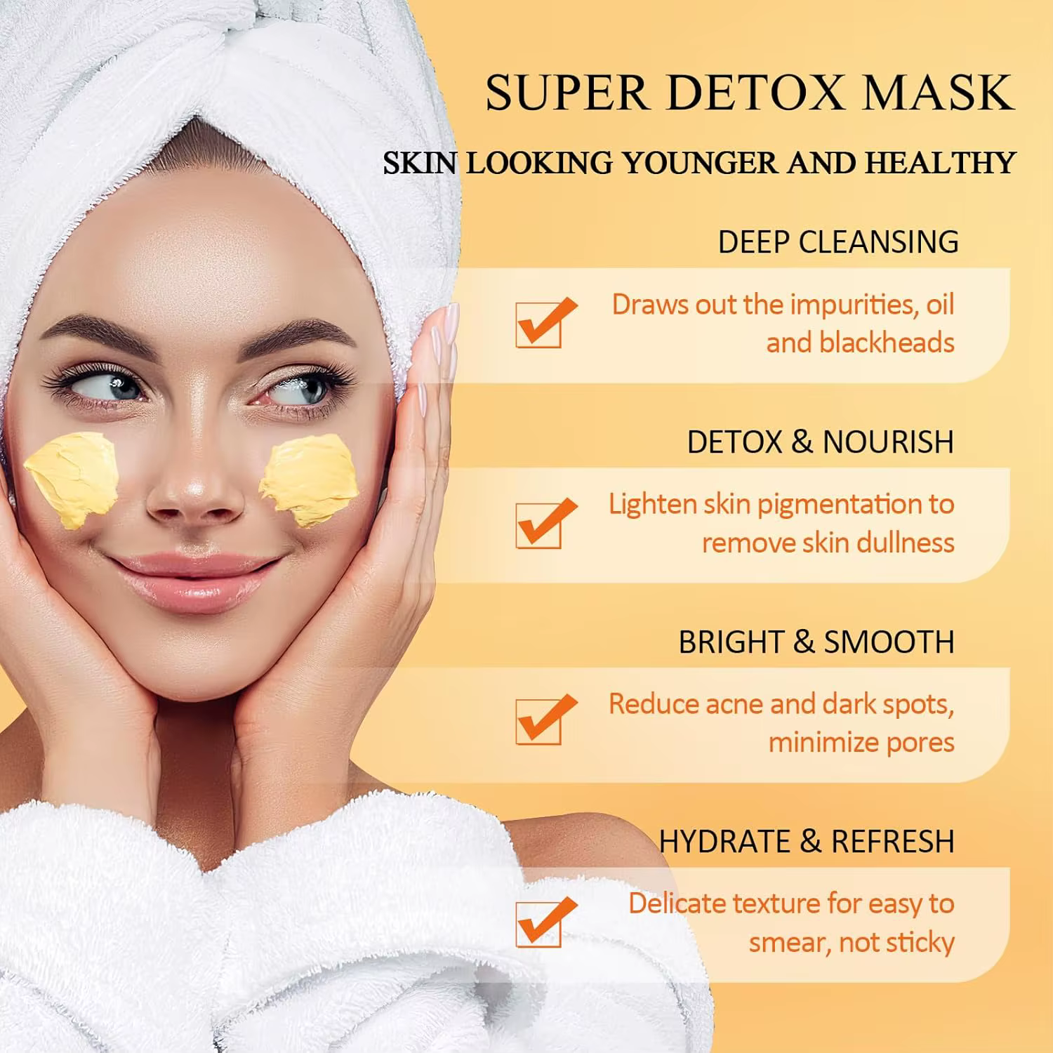 Masque à l'argile au curcuma et à la vitamine C pour peaux ternes et sujettes aux imperfections