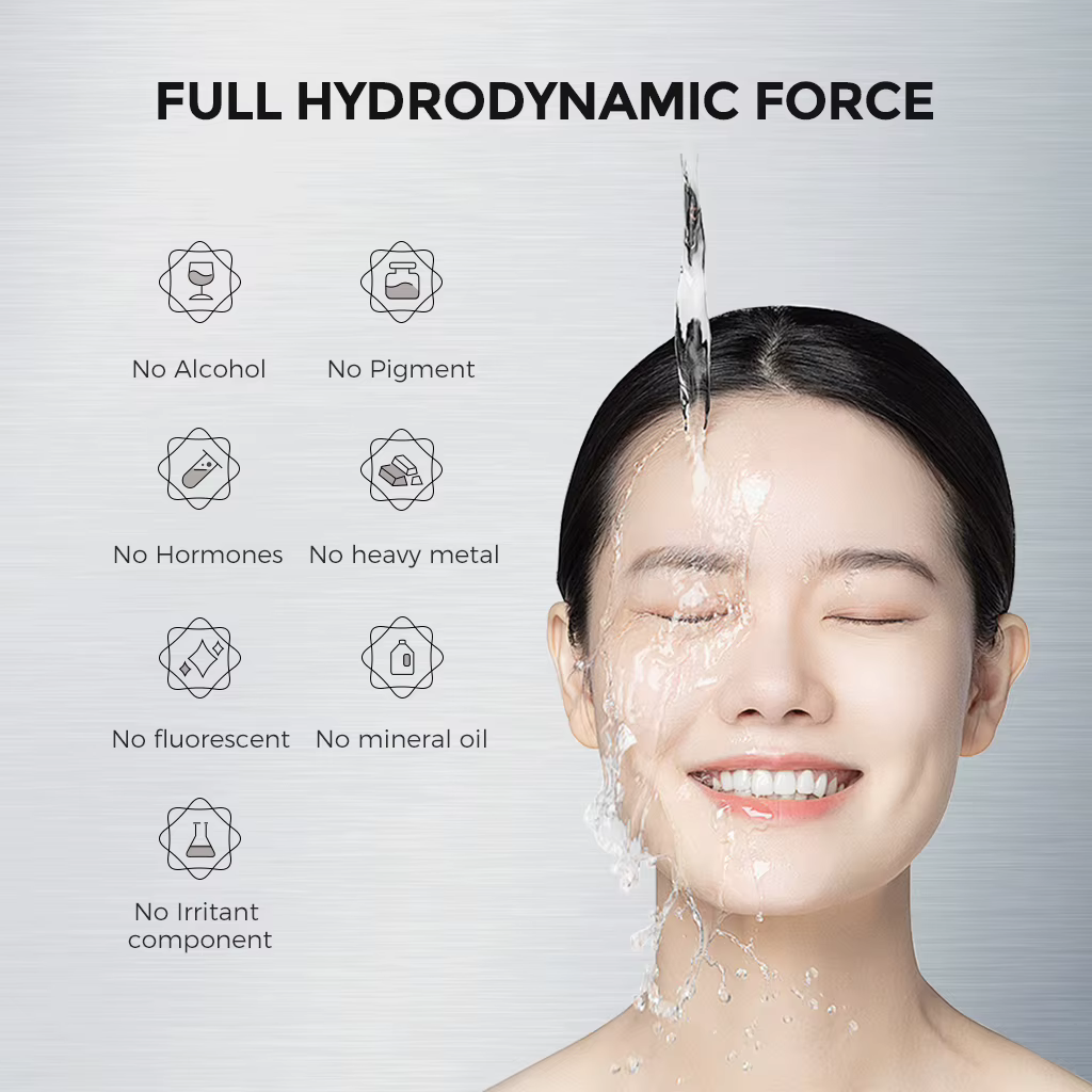 NING DERMOLOGIE Masque hydratant éclaircissant à l'acide hyaluronique 4D avec niacinamide et céramide pour une peau lisse