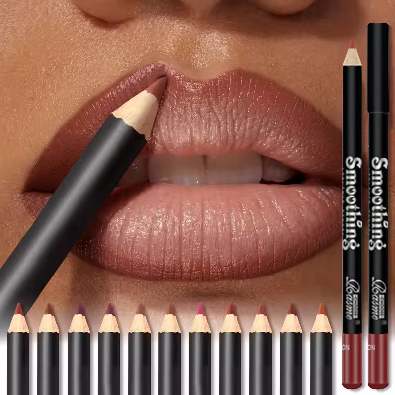 Crayon à lèvres mat imperméable, teinte rouge Contour, rouge à lèvres longue durée, tasse antiadhésive, maquillage hydratant pour les lèvres, 12 couleurs