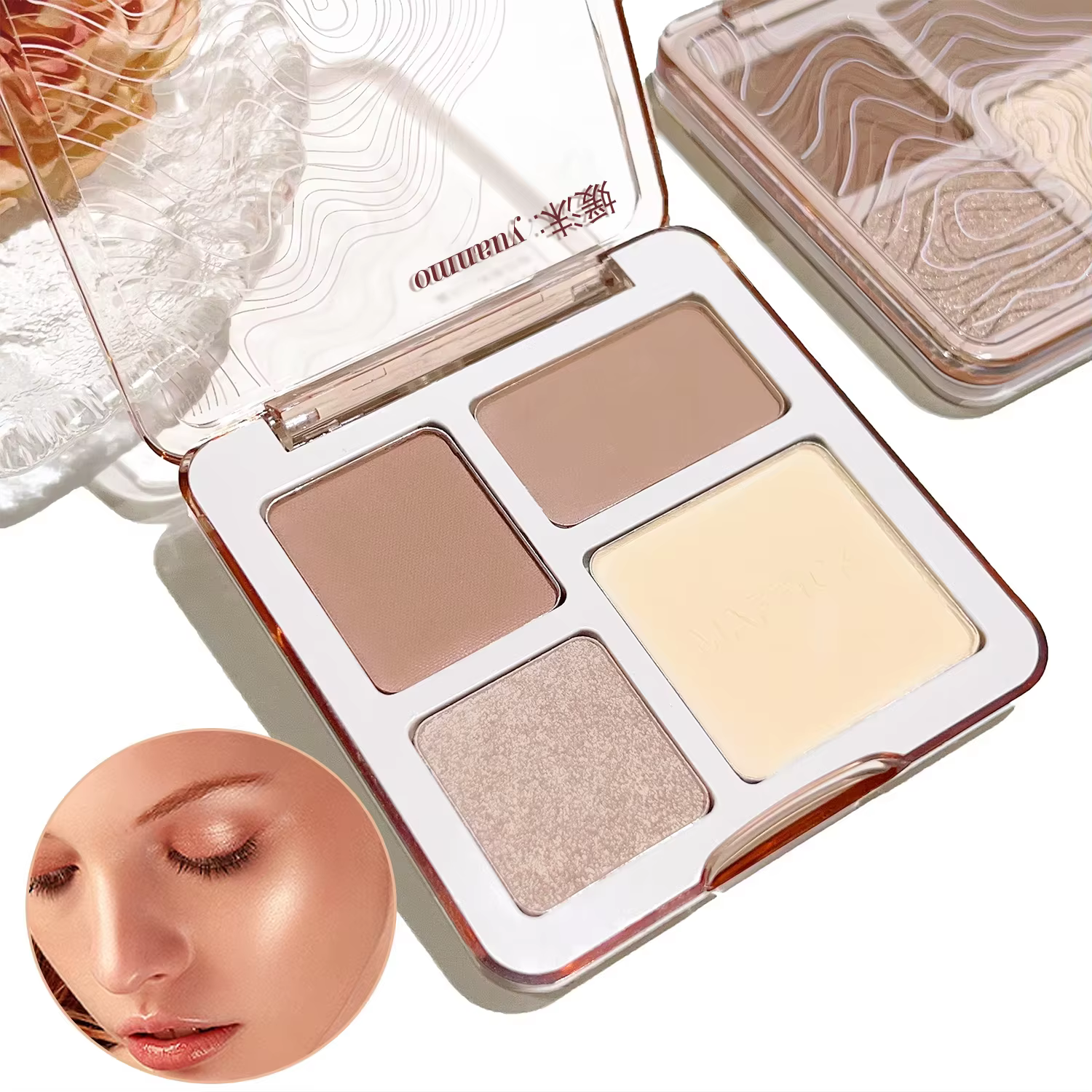 Palette de contour de reflets tridimensionnels pour le visage
