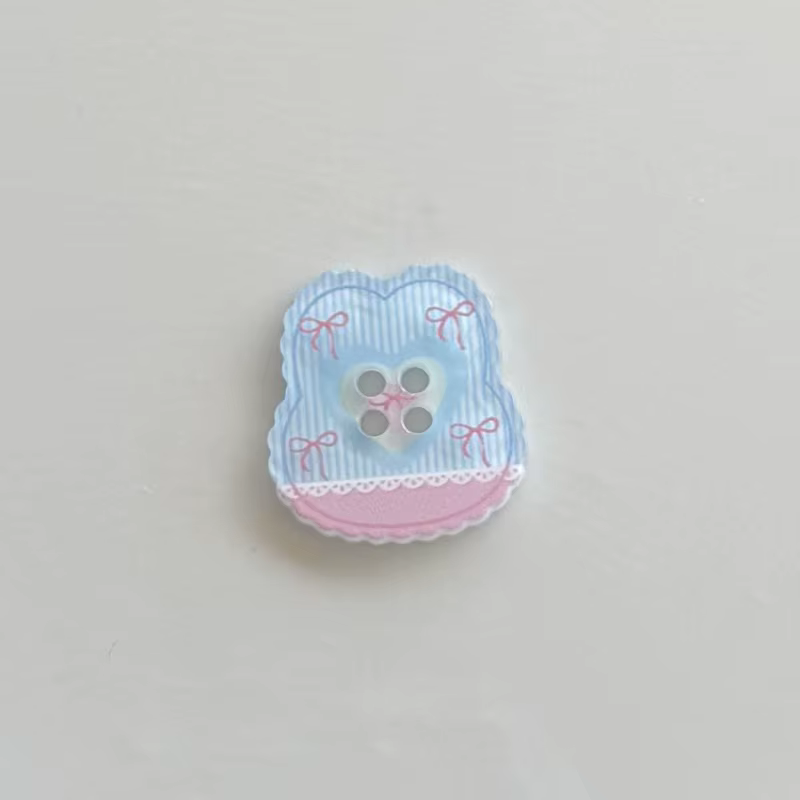 Boutons de dessin animé frais couleur bonbon, 10 pièces, accessoires de bricolage pour vêtements d'enfants, épingles à cheveux, coque de téléphone en Gel crème, décor à dos plat