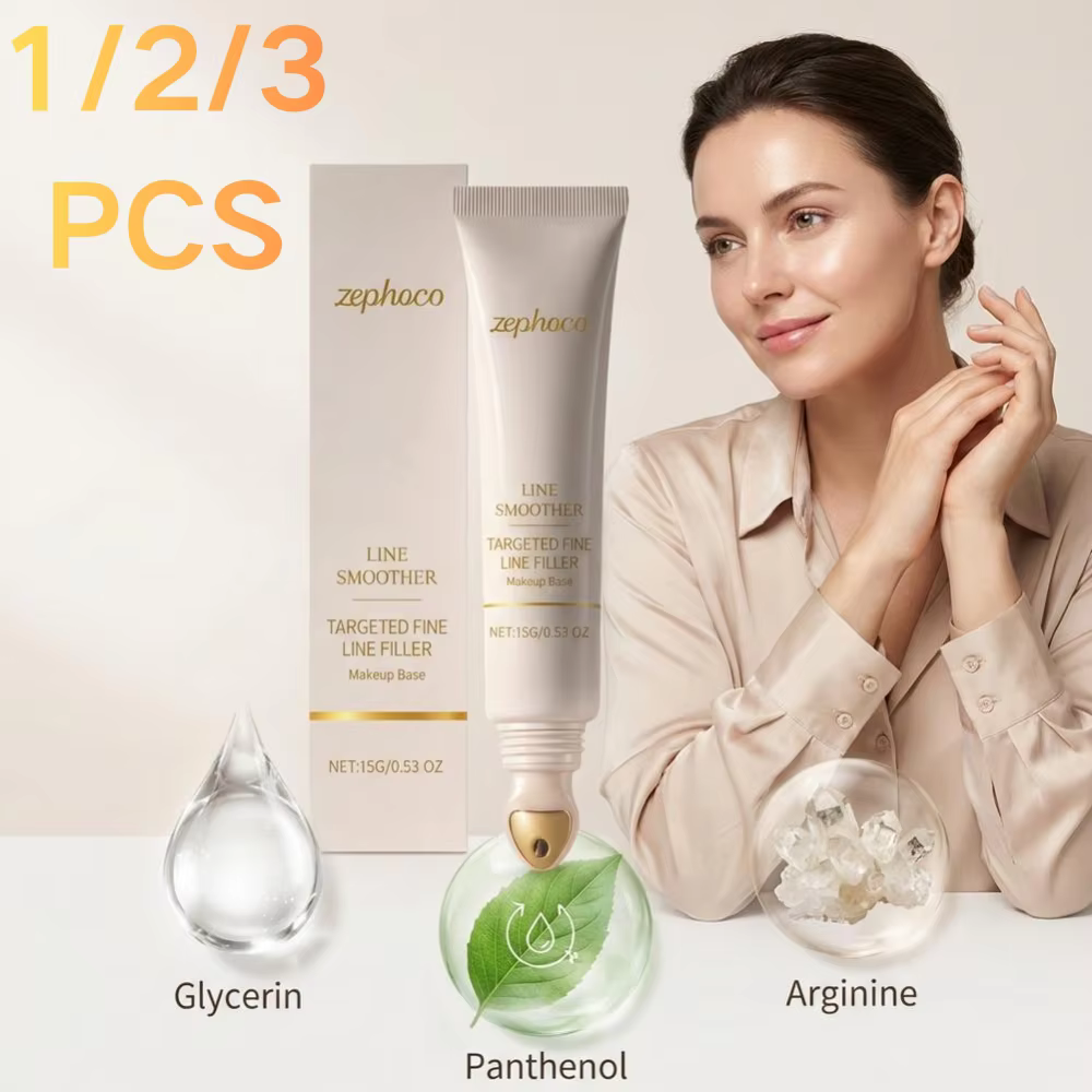 Zephoco Crème Anti-Rides Instantanée 15g 1/2/3 PCS Lissant Rides Fines Base de Teint Effet Flou Pores Soin Visage Liquide