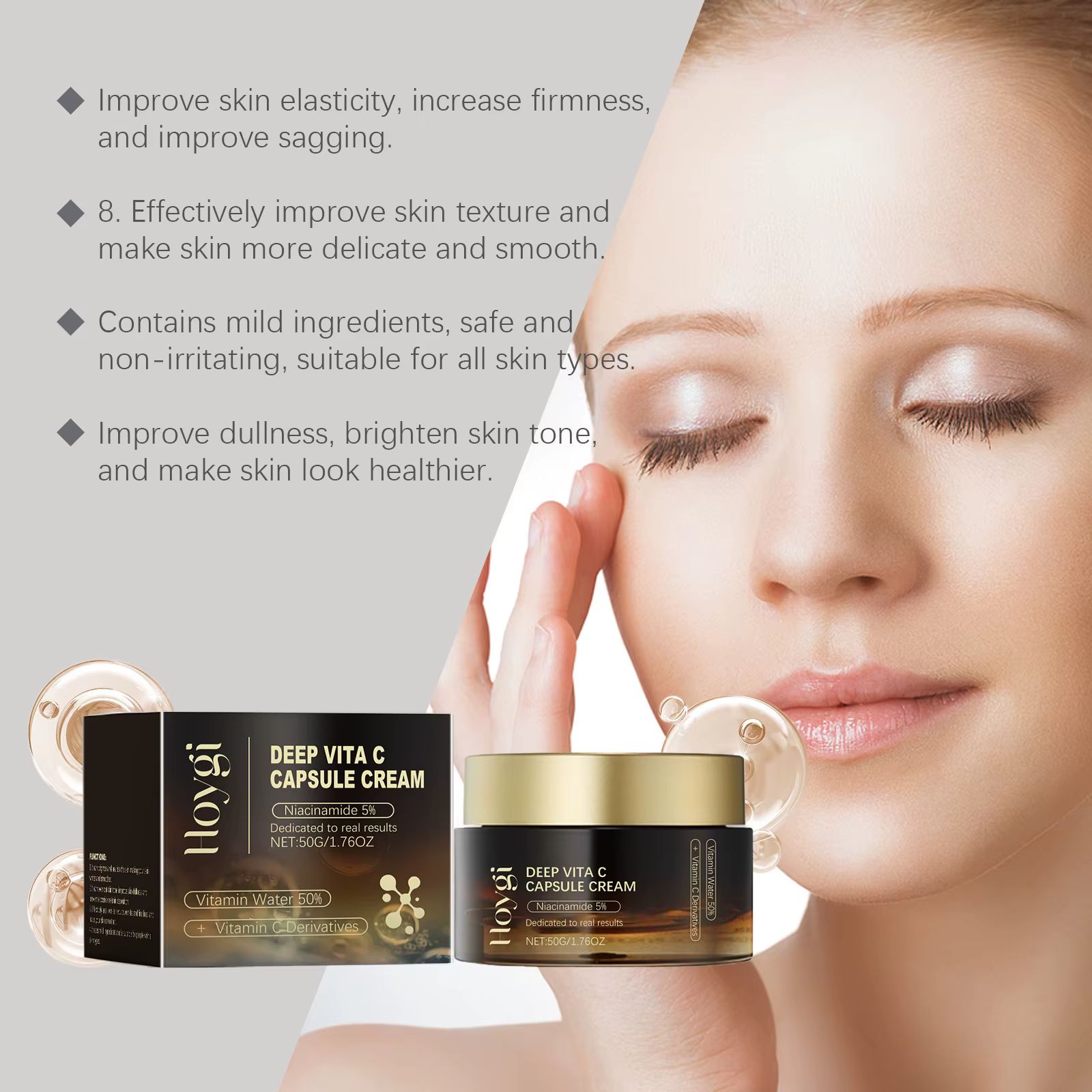 Crème à la Niacinamide Éclaircissante Anti-Taches Brunes et Mélasma