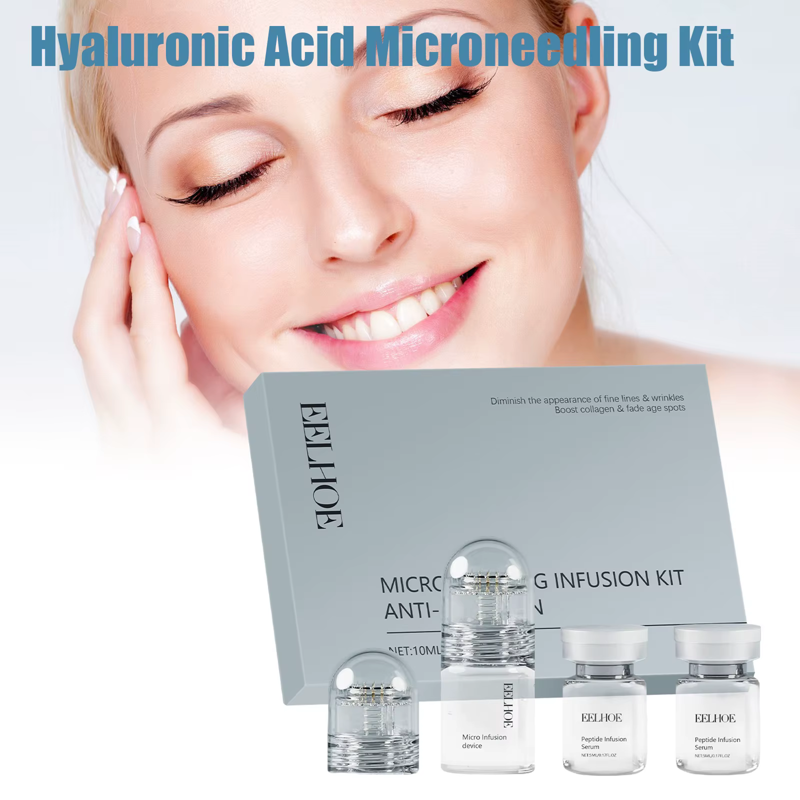 Kit Facial à l'Acide Hyaluronique : Sérum Hydratant