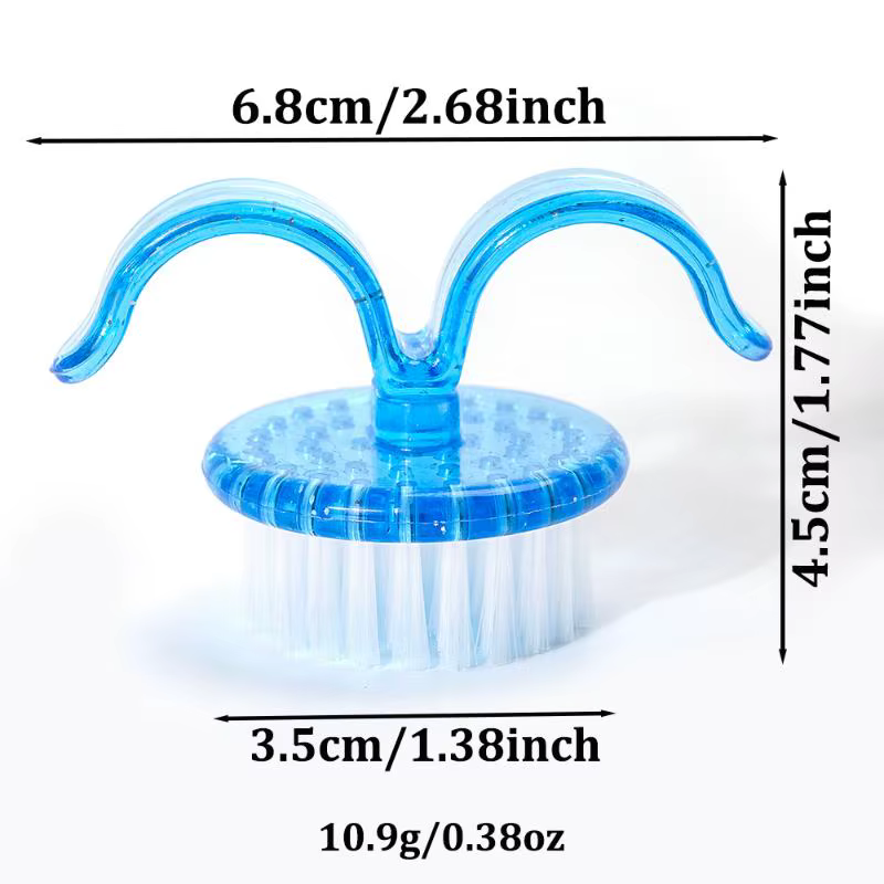 Brosses à ongles en plastique, gommage des mains, brosse de nettoyage des détails, dépoussiéreur, nettoyant pour Nail Art, manucure, outils poussoirs de cuticules