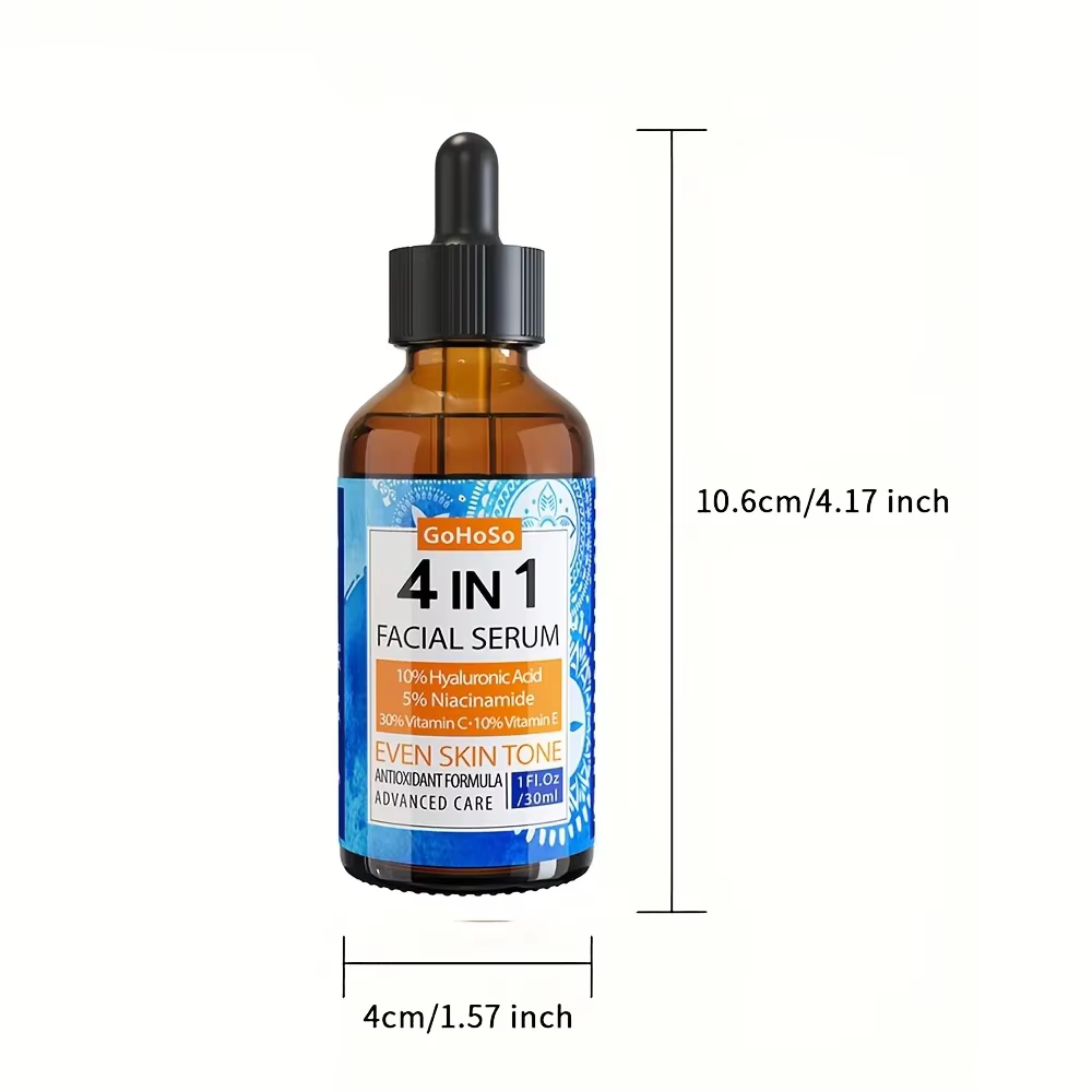 ENVISHA 4 en 1 sérum de soin de la peau du visage acide hyaluronique Niacinamide vitamine Anti-âge Anti-rides hydratant en profondeur raffermissant