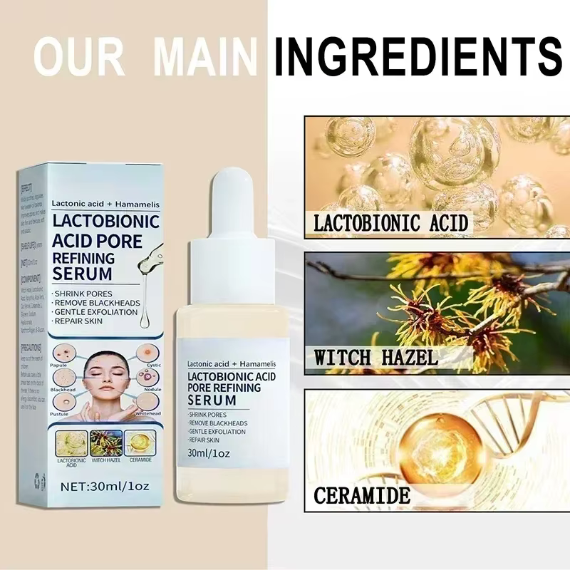 Sérum de rétrécissement des pores à l'acide lactobionique