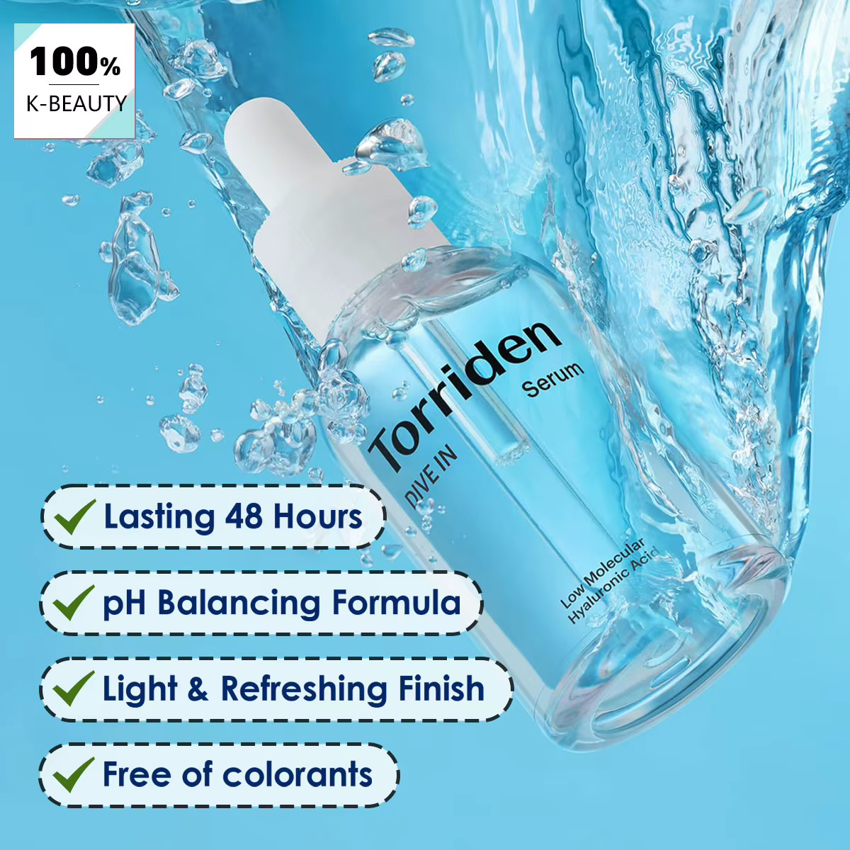 Sérum à l'acide hyaluronique à faible poids moléculaire Torriden DIVE-IN 50 ml