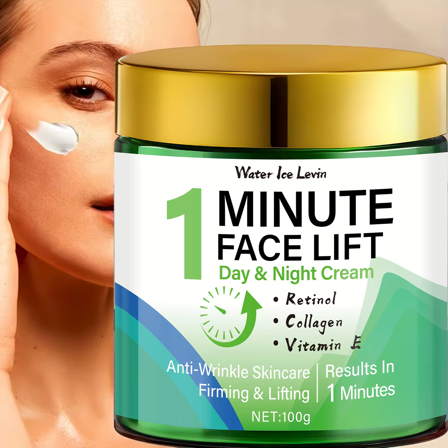 Minute Face Lift Jour Nuit Crème Rétinol Collagène Vitamine E. Lifting Visible 1