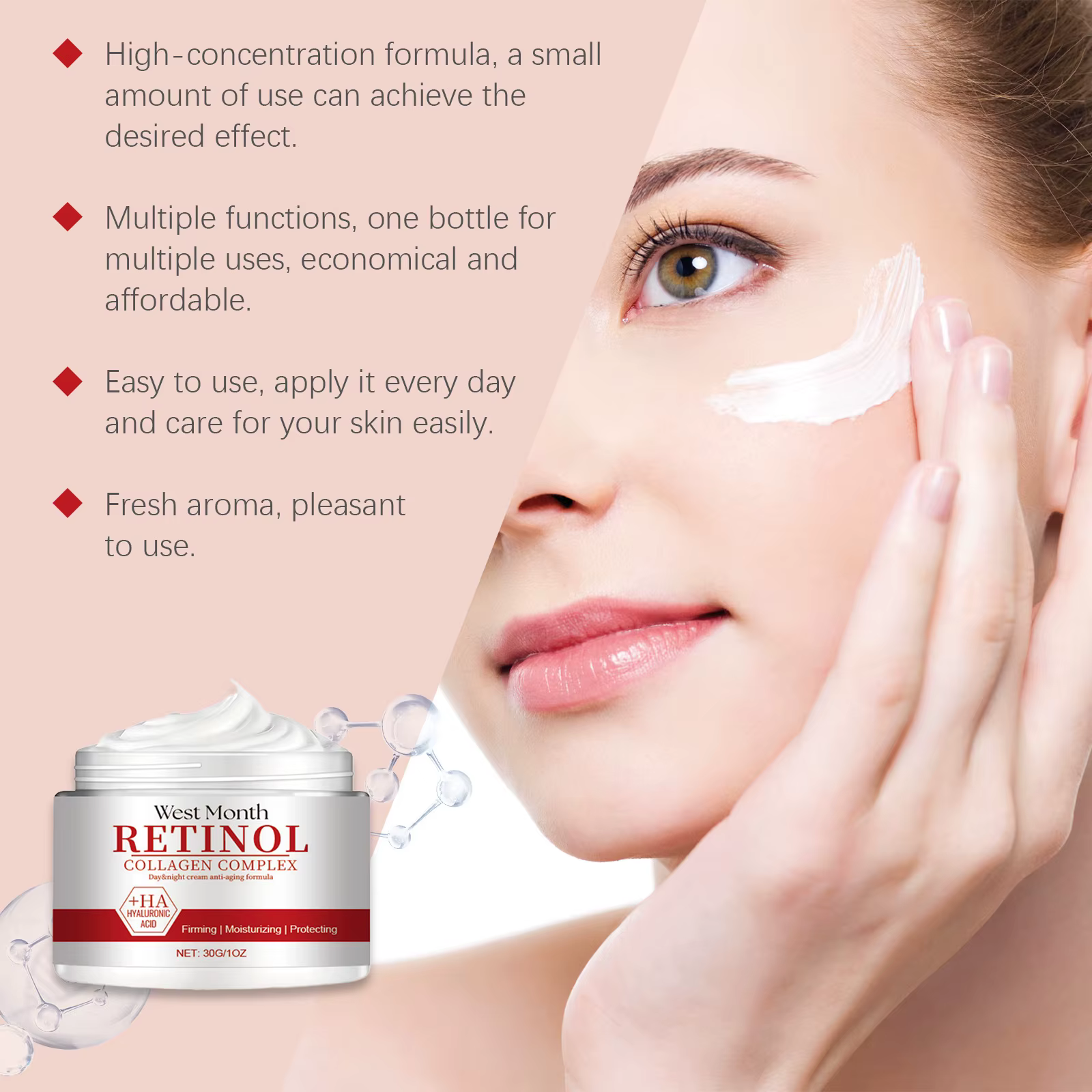 Crème hydratante au rétinol pour le visage