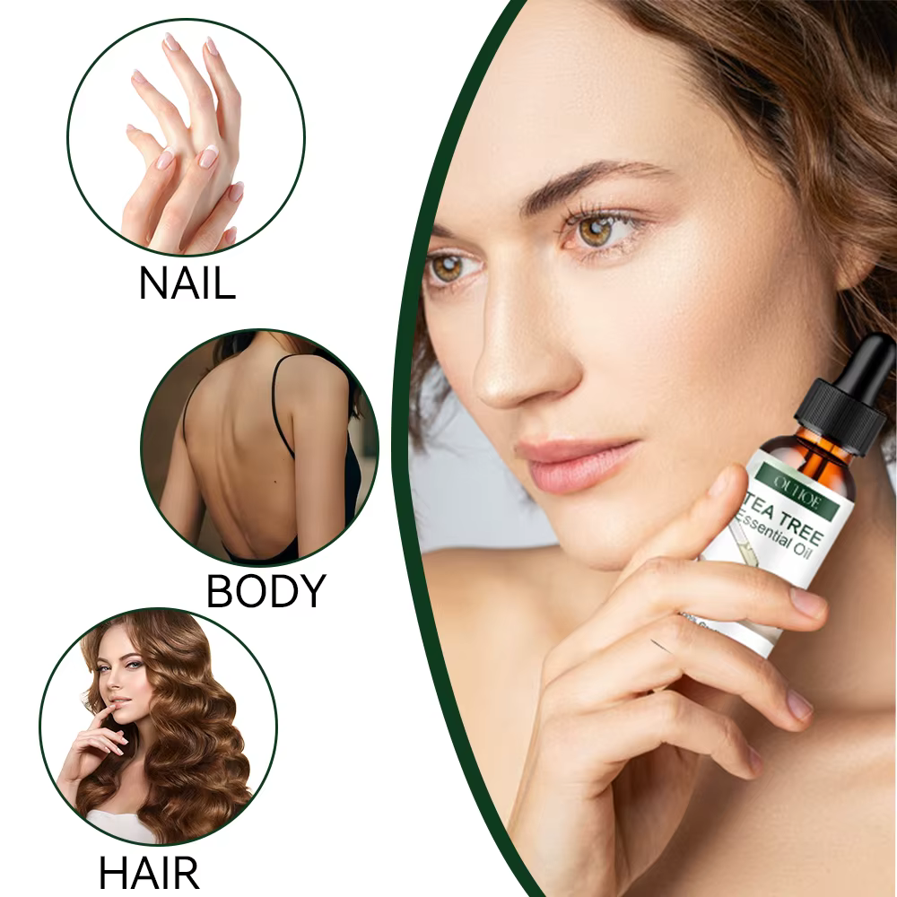 Huile Essentielle Pure d'Arbre à Thé Naturelle Hydratante pour le Visage