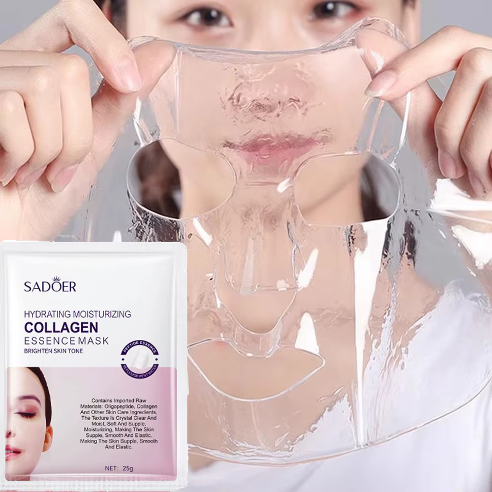 Masque facial anti-rides au collagène