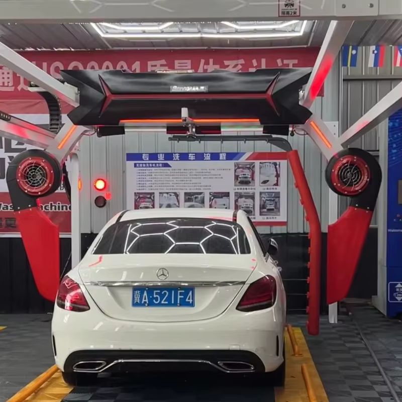 Système de nettoyage sans contact complet, tunnel de lavage de voitures automatisé sans brosses, machine de lavage de voitures en libre-service
