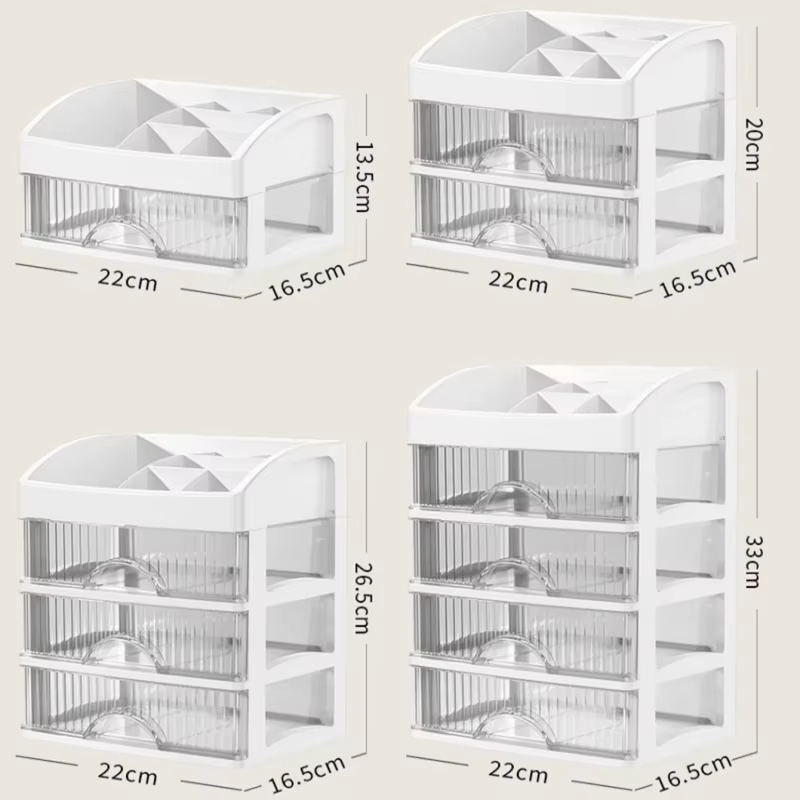 Boîte de rangement de maquillage à 5 couches, 1 pièce, boîte de rangement de débris, coiffeuse de style tiroir, bureau, cosmétiques, armoire de rangement multicouche