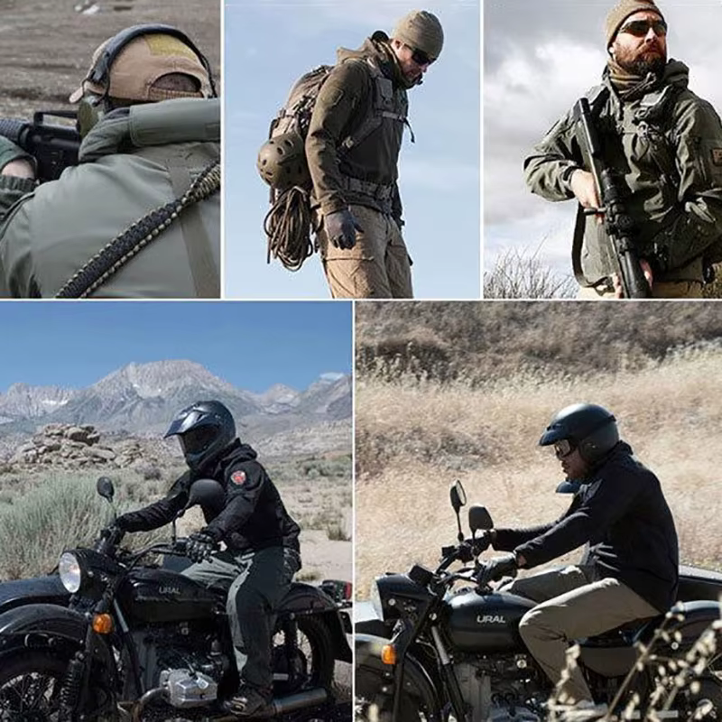 Vestes à capuche imperméables pour hommes, manteau long, fermeture éclair complète, plusieurs poches, peau de requin, coquille souple, coupe-vent, vêtements d'extérieur de travail, 2024