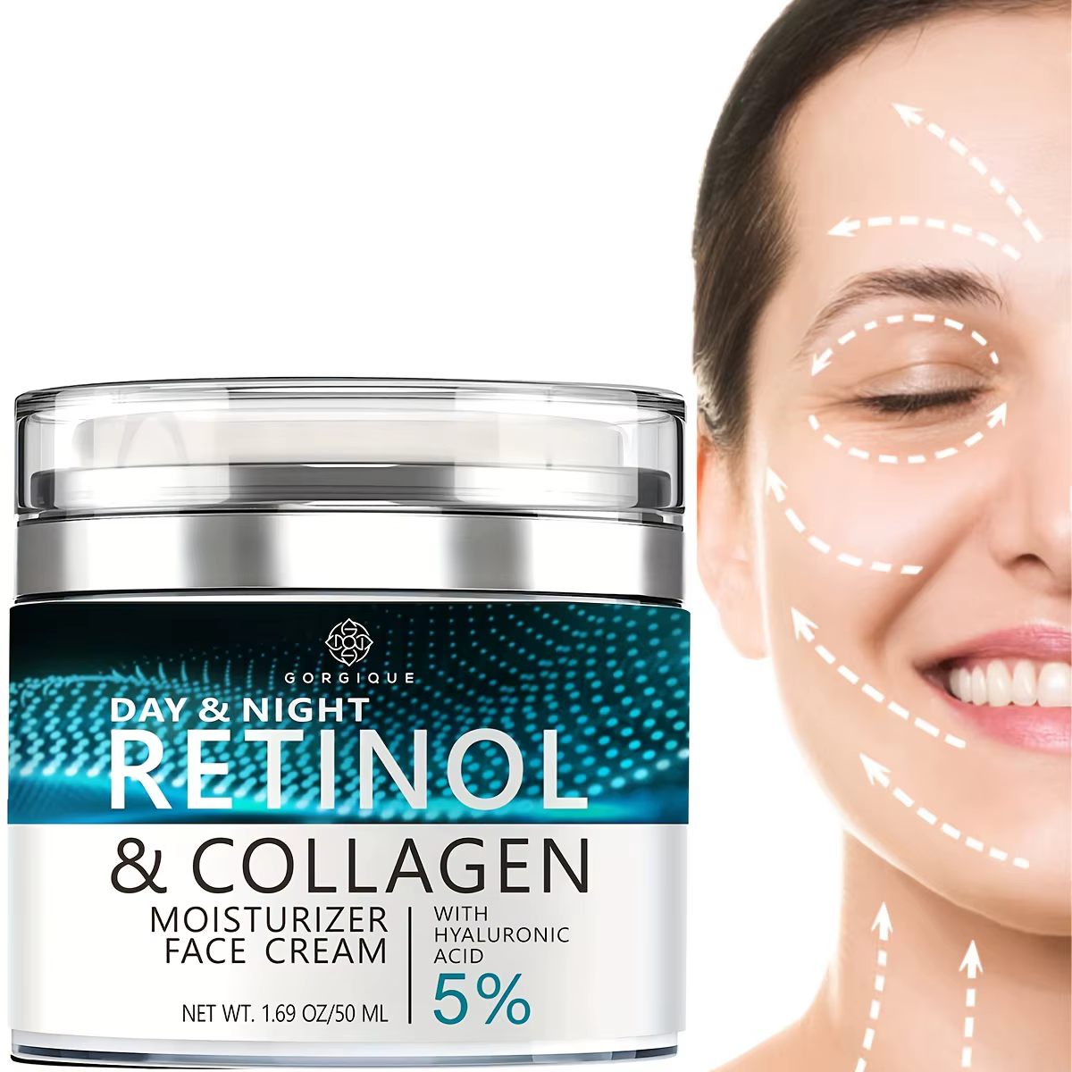 Crème hydratante pour le visage Gorgique au rétinol