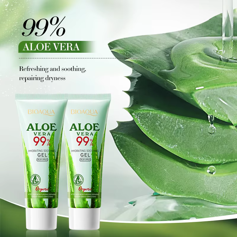 BIOAOUA Gel d'aloe vera 100 % naturel pour le visage et le corps