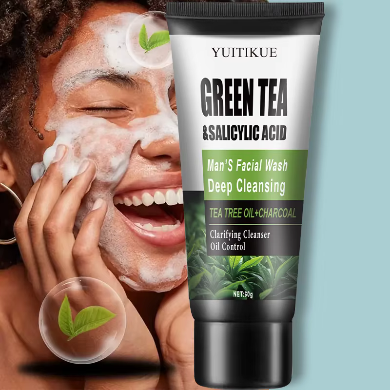 YUITIKUE Lavage du visage pour hommes 60g - Thé vert et acide salicylique