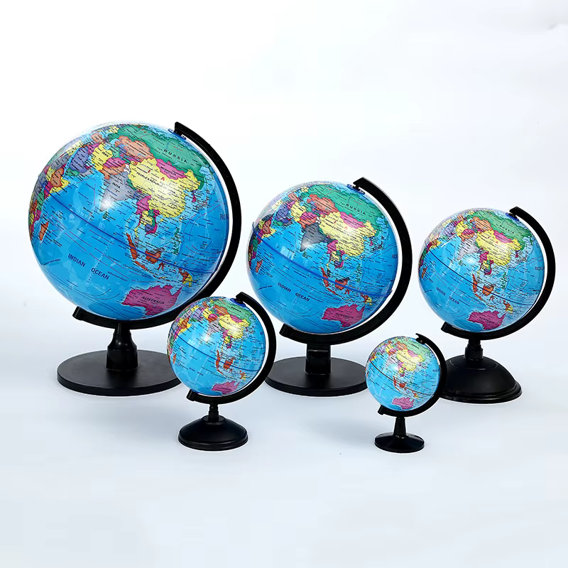Globe éducatif pour l'enseignement, carte du monde anglaise HD avec 360, 1 pièce °   Rotation, outil d'apprentissage de la géographie de bureau standard