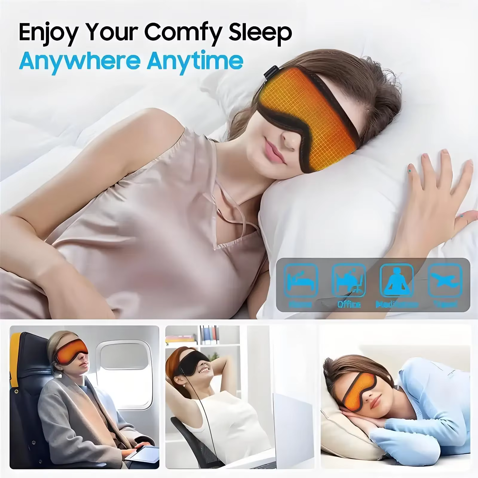 Masque chauffant pour les yeux