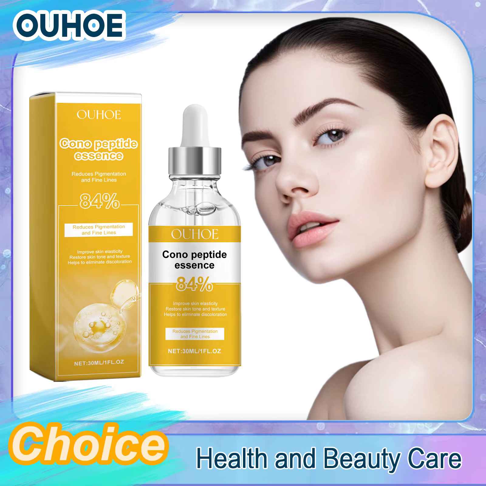 Cono Peptide Essence Éclaircir Les Rides Fines Lignes Lifting Raffermissant Blanchissant Hydratant En Profondeur Éclaircissant Lisse Anti-Âge Sérum