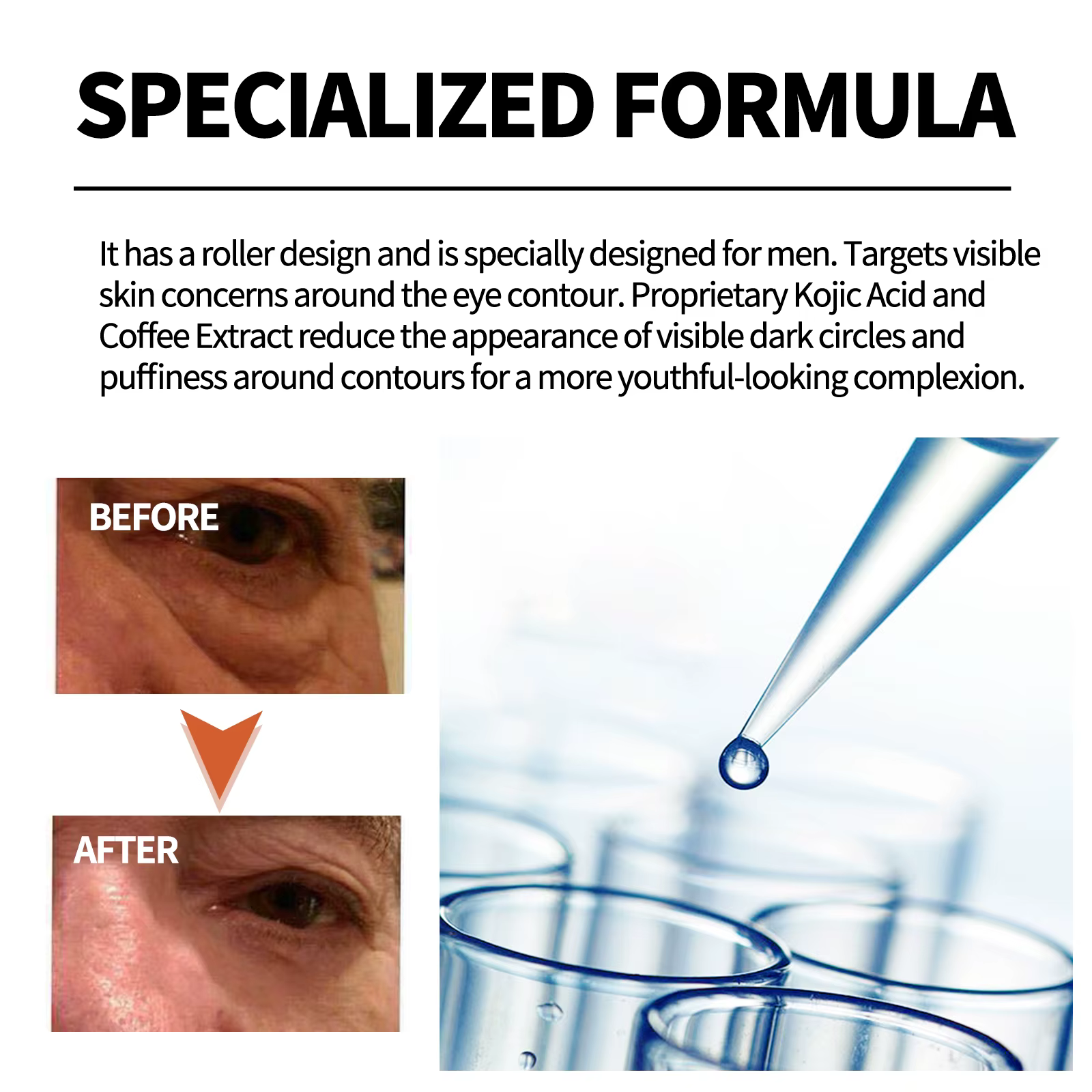 Crème pour les yeux au rétinol pour hommes