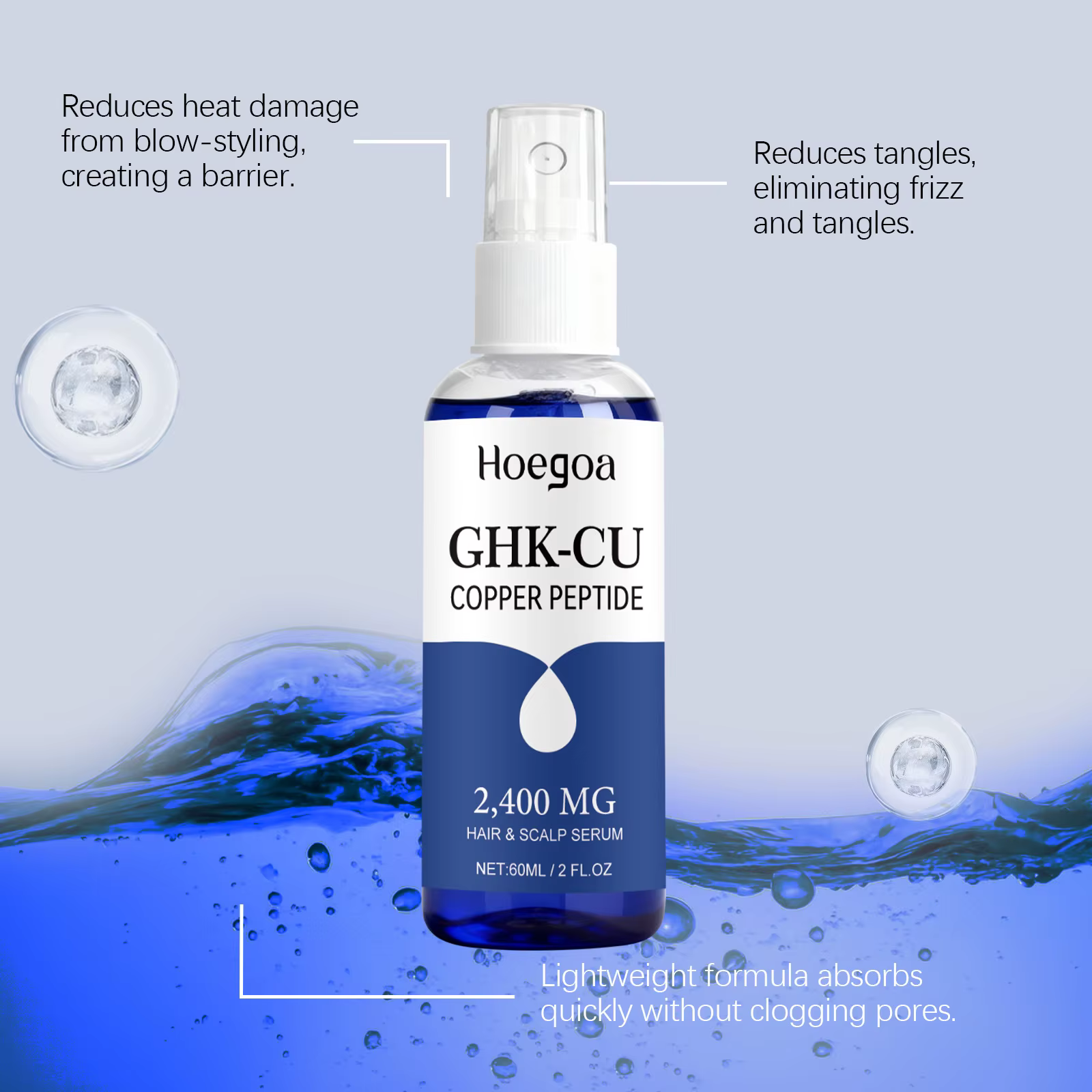 Peptide de cuivre Ghk-Cu pour la croissance des cheveux